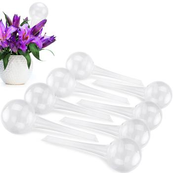 Preview: set of 8 Efficient plant watering balls made of glass, Ø 6 x H 15 cm, transparent watering balls, ideal for home, office and vacations