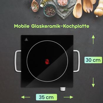 Preview: 2er Set Mobile Glaskeramik-Kochplatte, Edelstahl Gehäuse u. Infrarot-Wärme, Ø 20cm, 2.000 Watt, stufenlose Temperaturregelung, tragbares Ceranfeld Preview: 2er Set Mobile Glaskeramik-Kochplatte, Edelstahl Gehäuse u. Infrarot-Wärme, Ø 20cm, 2.000 Watt, stufenlose Temperaturregelung, tragbares Ceranfeld