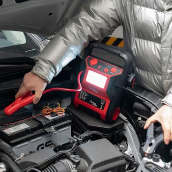 Preview: Powerbank e compressore d’aria 5in1, USB, 12V 9.000mAh, 600A 250psi/17bar