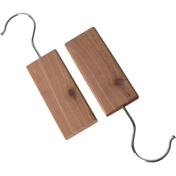 Preview: 2 blocs anti-mites en cèdre à suspendre: protection naturelle pour armoires, cuisine et placards à provision – haute efficacité