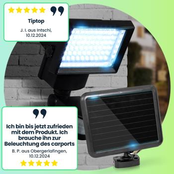 Preview: 2er-Set Leistungsstarker LED Solar-Strahler mit Bewegungsmelder - Mehr Sicherheit für Ihr Zuhause - Helle 600 Lumen Aussenleuchte für Garten & Hof Preview: 2er-Set Leistungsstarker LED Solar-Strahler mit Bewegungsmelder - Mehr Sicherheit für Ihr Zuhause - Helle 600 Lumen Aussenleuchte für Garten & Hof