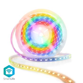 Preview: Brilliant Smartlife LED strips (5m), RGB multicolor, WiFi - IP65, SMD LEDs, individually adjustable, app control (Android/iOS)