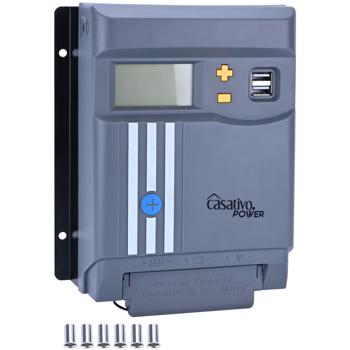 Preview: Regolatore di carica solare MPPT per batterie da 12 e 24 V, 30 A, display LCD, 2 porte USB, protezione da sovratensione, regolatore di carica solare moduli/pannelli solari Preview: Regolatore di carica solare MPPT per batterie da 12 e 24 V, 30 A, display LCD, 2 porte USB, protezione da sovratensione, regolatore di carica solare moduli/pannelli solari
