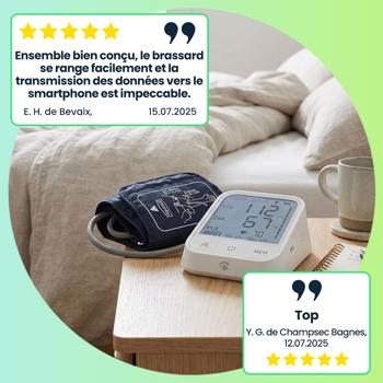 Preview: Tensiomètre à bras intelligent Bluetooth SmartLife - Grand écran LCD HD 4.3