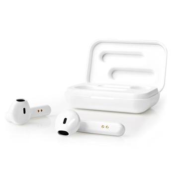 Preview: Kabellose Bluetooth 5.0 In-Ear Kopfhörer Weiss - Touch- & Sprachsteuerung (Siri/Google Assistant) - 2.5h Akku + Ladeetui für 4 Aufladungen