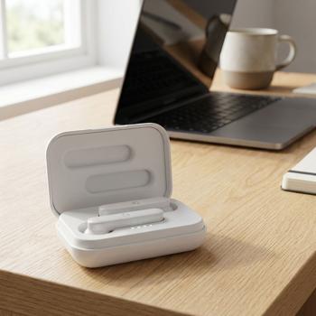 Kabellose Bluetooth 5.0 In-Ear Kopfhörer Weiss - Touch- & Sprachsteuerung (Siri/Google Assistant) - 2.5h Akku + Ladeetui für 4 Aufladungen