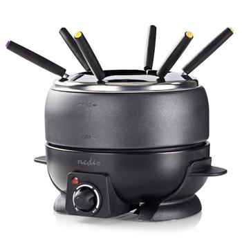 Preview: Set fondue per 6 persone – Elettrico, 2,3 l, 800 W, perfetto per fonduta di formaggio, carne e cioccolato, incl. forchette da fondue, antiaderente, design elegante