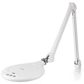 Preview: Leuchtstarke LED-Lupenleuchte, 1,75x Vergrösserung, Glaslinse, 10W, 660lm, weiss, dimmbar – Für Basteln, Modellbau & Reparaturen