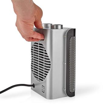 Preview: Termoventilatore in ceramica, grigio, riscaldatore in ceramica, 1000/1500 W