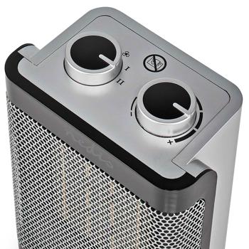 Preview: Termoventilatore in ceramica, grigio, riscaldatore in ceramica, 1000/1500 W