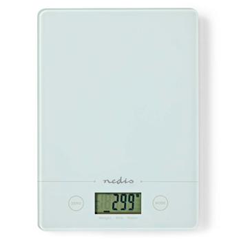 Preview: Balance de Cuisine Électronique - Écran Tactile LCD - Verre Trempé 5 kg Précision 1g - Fonction Tare Auto - Blanc CH3210