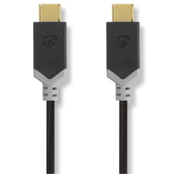 Preview: USB-C auf USB-C Ladekabel USB 3.2 Gen 2 - 10 Gbit/s Datenübertragung & 4K Bildauflösung - 100W, 1m, Anthrazit - Für Handy, PC & MacBook