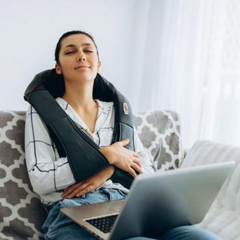 Preview: Shiatsu massager with IR deep heat – 4 massage heads for neck, back & feet – Versatile massager with timer