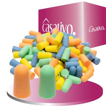 Preview: Highly effective earplugs, 200 pieces, multicolored, SNR 33 dB, high wearing comfort, for noisy environments such as work, party, event or sleep