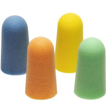 Preview: Highly effective earplugs, 200 pieces, multicolored, SNR 33 dB, high wearing comfort, for noisy environments such as work, party, event or sleep
