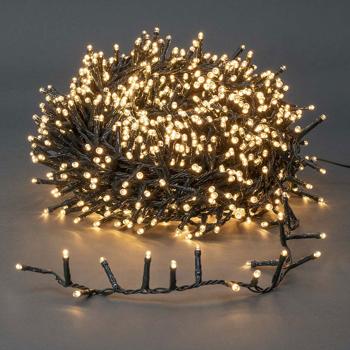 Preview: Luci fiabesche a LED XL con 1200 LED bianchi caldi - lunghezza 24 m, 7 schemi luminosi, IP44 resistente alle intemperie, ideale per Natale, giardino e decorazioni - luce d‘atmosfera