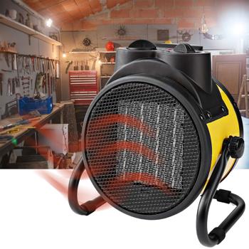 Preview: Ceramic fan heater, radiant heater 1000 / 2000 W, heater with thermostat