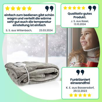 Preview: Heizdecke 180x130 cm – beheizbare Wärmedecke mit Timer & LED-Display – kuschelig, waschbar & energieeffizient – ideal für gemütliche Wärme & Entspannung Preview: Heizdecke 180x130 cm – beheizbare Wärmedecke mit Timer & LED-Display – kuschelig, waschbar & energieeffizient – ideal für gemütliche Wärme & Entspannung