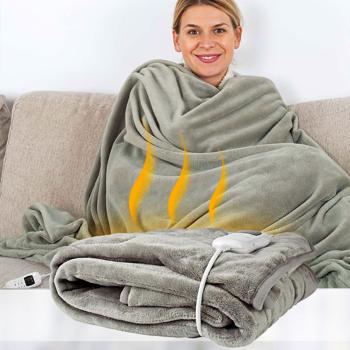 Preview: Couverture Chauffante Douillette 180x130cm - 9 Niveaux Température Minuteur LED - Lavable Protection Surchauffe - Faible Consommation Preview: Couverture Chauffante Douillette 180x130cm - 9 Niveaux Température Minuteur LED - Lavable Protection Surchauffe - Faible Consommation