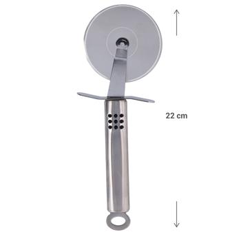 Preview: Stainless steel pizza cutter, pizza wheel, 22 cm