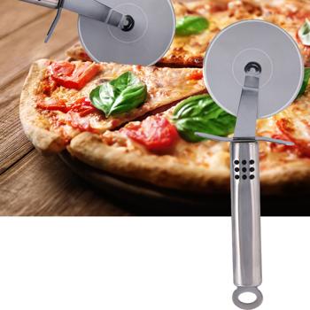 Stainless steel pizza cutter, pizza wheel, 22 cm