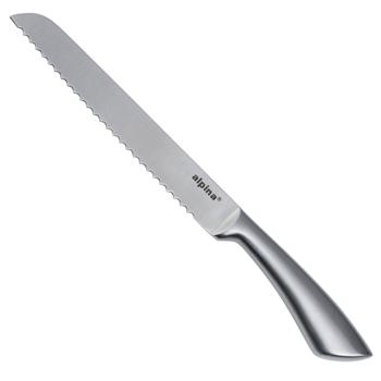 Kitchen knife with serrated blade, stainless steel