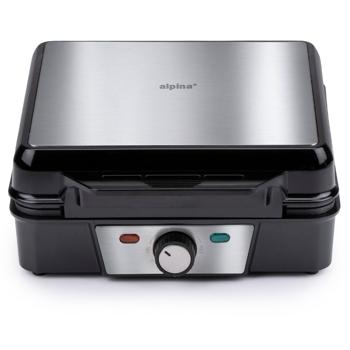 Preview: Hochwertiges Waffeleisen (schwarz) für 4 perfekte Belgische Waffeln – Präzise Temperaturkontrolle, Antihaftbeschichtung, für genussvolle Waffelkreationen