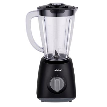 Preview: Leistungsstarker Standmixer mit Edelstahlklingen, schwarz, 1,5 l Fassungsvermögen, 2 Geschwindigkeiten, 400 W, ideal für Smoothies, Shakes & mehr