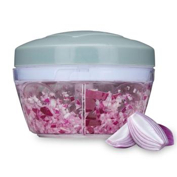 Preview: Multi-Zerkleinerer mit Seilzug - Manueller Zwiebel- & Gemüseschneider, Universalzerkleinerer, schnell, einfach und leicht zu reinigen