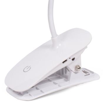 Preview: Moderne Schreibtischlampe in Weiss, 3 W, mit stabiler Klemme, energiesparend & flexibel einstellbar, ideal als Bürolampe, Leselampe oder am Arbeitsplatz