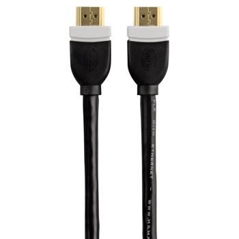 Preview: Câble HDMI 4K haute vitesse 3m - Compatible Ethernet - Contacts plaqués or, double blindage - UHD 60Hz - Home Cinéma, TV, Projecteur, Console - Noir