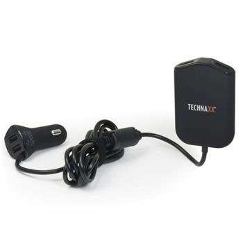 Preview: Pratico caricatore per auto con connessione USB a 4 porte (4 x max. 2,4 A), adattatore di ricarica per auto Family Charger, ogni passeggero ha la propria opzione di ricarica