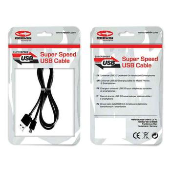 Preview: Reekin USB 3.0 Verlängerungskabel - Male-Female A-Stecker auf A-Buchse - 1 Meter, Schwarz - für Drucker, Kameras, Mäuse, Tastaturen Preview: Reekin USB 3.0 Verlängerungskabel - Male-Female A-Stecker auf A-Buchse - 1 Meter, Schwarz - für Drucker, Kameras, Mäuse, Tastaturen