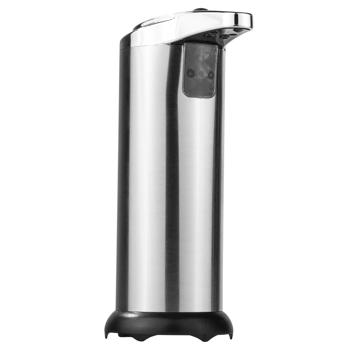 Preview: set of 2 soap and disinfectant dispensers, automatic, stainless steel, 220 ml