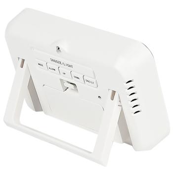 Preview: Station météo numérique - Température, humidité, date, heure, réveil - Boîtier blanc élégant - Prévisions météo fiables - AAA non fournies