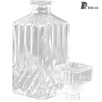 Preview: Whiskey Glaskaraffe 800 ml - Elegantes Design mit Schliff für kultivierte Hausbar - Spülmaschinengeeignet für Whisky & andere Brände - Stilvoll servieren Preview: Whiskey Glaskaraffe 800 ml - Elegantes Design mit Schliff für kultivierte Hausbar - Spülmaschinengeeignet für Whisky & andere Brände - Stilvoll servieren