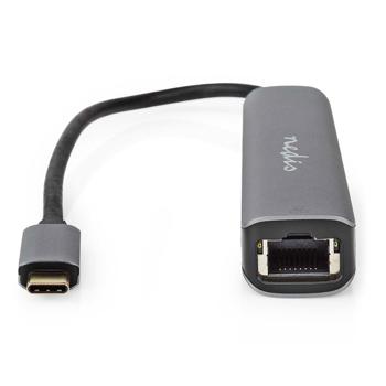 Preview: USB Multiport Adapter USB-C male - HDMI 4K@60Hz - RJ45 Gigabit Ethernet - USB-A - USB-C PD3 100W - Dockingstation für PC & Mac - 5 Gbit/s