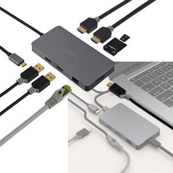 USB-C Hub mit 2x HDMI, Ethernet, USB-A/C, PD3 & Kartenleser – Alle Anschlüsse in einem, der ultimative Multiport-Adapter
