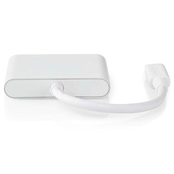 Preview: USB-C Multiport Adapter mit 4K HDMI & schnellem USB-A: Weisser USB-C Hub (5 Gbps) für Notebook, Tablet & Smartphone – vielseitig & leistungsstark