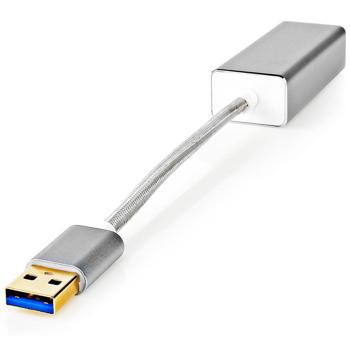 Preview: Adaptateur LAN USB 3.2 - Connexion réseau Ethernet rapide et fiable 1 Gbps pour PC, ordinateur portable, tablette - Câble 20 cm