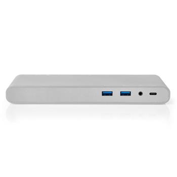 Preview: Station d‘accueil USB-C 12-en-1 Aluminium - Solution connexion hybride universelle - USB 3.0 5 Gbit/s - HDMI DisplayPort VGA RJ45 Audio USB-A USB-C