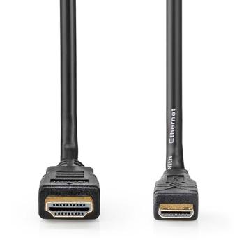 Preview: High Speed HDMI Kabel mit Ethernet - 4K Ultra HD bei 30 Hz - 10.2 Gbps Bandbreite, 2m Länge, für TV, Heimkino, Monitore, Gaming, PC - Kupfer