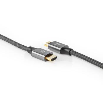 Preview: Premium Ultra High Speed HDMI cable, 2m, black, up to 8K, up to 48 Gbps, gold-plated contacts, perfectly shielded for the best signal quality