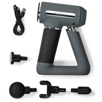 Preview: Premium Sport-Massagepistole: 6 Geschwindigkeiten, 4 Aufsätze – Effektive Tiefenmassage der Muskulatur, für schnellere Regeneration