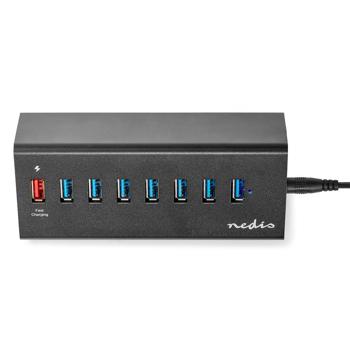 Preview: 7-Port USB 3.0 Hub - Für PC/Laptop, Smartphones, Drucker & Festplatten - 5 Gbit/s - Überspannungsschutz - Aluminium - Windows/Mac OS - Plug & Play
