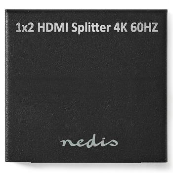 Preview: Leistungsstarker 1 zu 2 HDMI Splitter: Verteilt Ultra HD HDMI Signale auf zwei HD-Bildschirme, schwarz, erstklassige Qualität