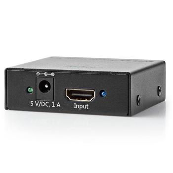 Preview: Leistungsstarker 1 zu 2 HDMI Splitter: Verteilt Ultra HD HDMI Signale auf zwei HD-Bildschirme, schwarz, erstklassige Qualität