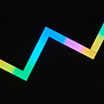 Preview: Strisce luminose LED modulari, 6 pezzi, 44 scene, WiFi, controllo tramite app: 10W, espandibile, sincronizzazione musicale, per atmosfere luminose creative Preview: Strisce luminose LED modulari, 6 pezzi, 44 scene, WiFi, controllo tramite app: 10W, espandibile, sincronizzazione musicale, per atmosfere luminose creative