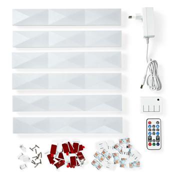 Preview: Strisce luminose LED modulari, 6 pezzi, 44 scene, WiFi, controllo tramite app: 10W, espandibile, sincronizzazione musicale, per atmosfere luminose creative Preview: Strisce luminose LED modulari, 6 pezzi, 44 scene, WiFi, controllo tramite app: 10W, espandibile, sincronizzazione musicale, per atmosfere luminose creative