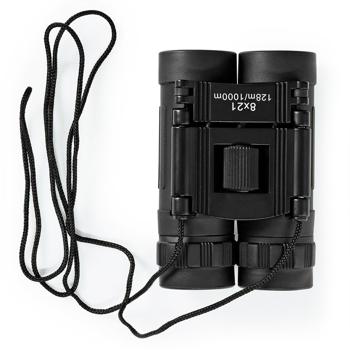 Preview: Compact binoculars 8x21 roof prism - Ideal for hiking, travel & outdoor - 128 m field of view - Robust with dioptre correction, incl. pouch - 141 g